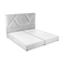 In House Janwa Velvet Bed Frame - Single - 200x100 cm - White