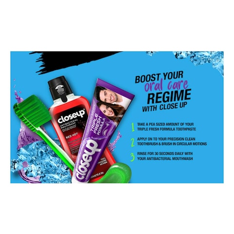 Close Up Triple Fresh Gel Toothpaste Menthol Fresh 120ml