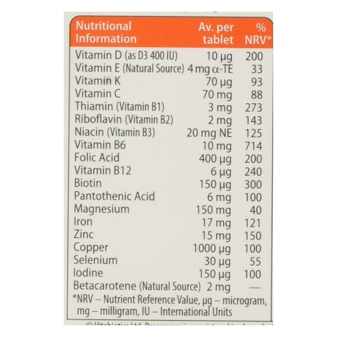 Vitabiotics Pregnacare Original Supplements 30 Tablet