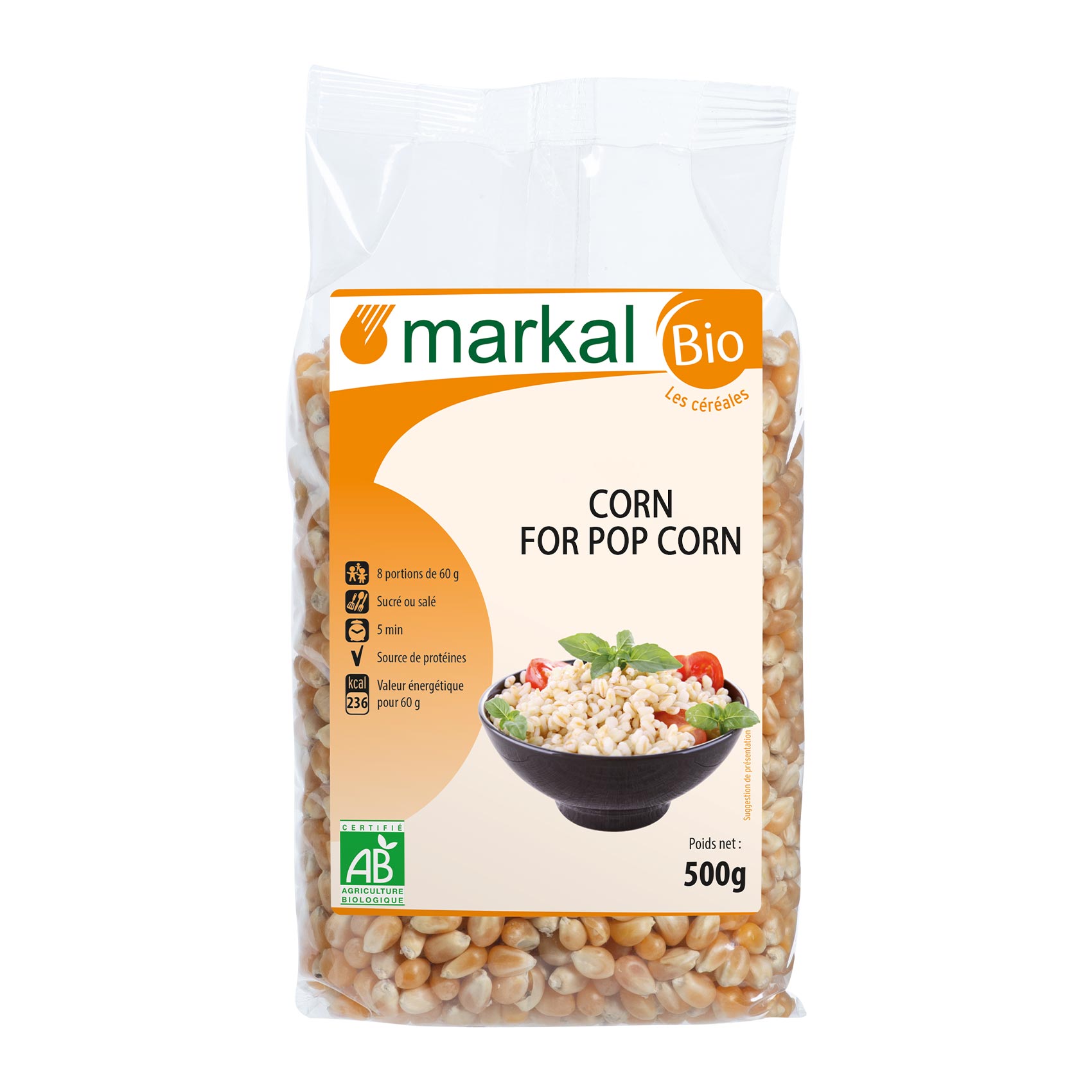 Buy Markal Corn For Popcorn 500g (Organic) Online | Carrefour KSA