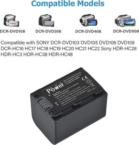 DMK Power NP-FH70 7.2V / 1800mAh Rechargeable Replacement Battery Compatible with Sony Cameras