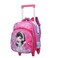 Baby Backpack 3Pcs For Baby Girls 1 lunch 1 Pencil Box And 1 Bag With Adjustable Strap For School 2 Wheels 12 Inch