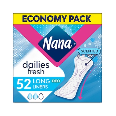 Nana Dailies Fresh Long Deo Scented Pantyliners 52 Pieces