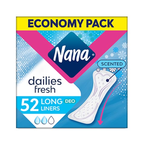 Nana Dailies Fresh Long Deo Scented Pantyliners 52 Pieces
