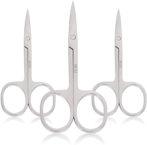 Buy Generic Premium Facial Scissor, Eyelashes, Eyebrow, Mustache, Beard, Nose Etc., Fine Curved Tip Stainless Steel (Mg-22) in UAE