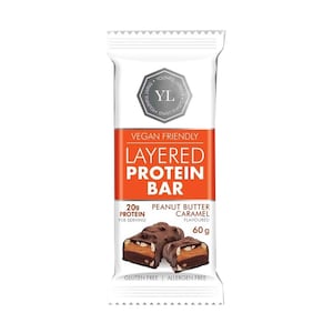 Youthful Living Layered Protein Bar Peanut Butter Caramel Biscuit 60g