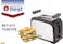 Techno Best 750W 2 Slice Stainless Steel Electric Toaster, Efficient Breakfast Toasting, Breakfast Machine With Browning Control, BET-01S, Black Grey