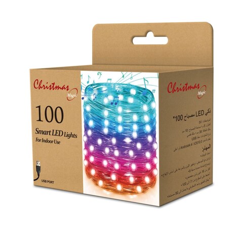 Christmas Magic Smart LED String Lights- 10 m Size- Multicolor