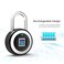 Generic-Smart BT Fingerprint Padlock Unlocking by Fingerprint &amp; APP Rechargeable Keyless 10 Fingerprints IP65 Waterproof Anti-Theft Security Padlock Door Luggage Case Lock