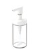موزع الصابون السائل شفاف/ أبيض 10سم