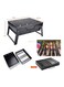 Generic Portable BBQ Charcoal Grill -Black 35X27X20cm