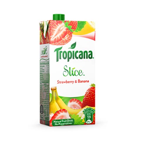 Tropicana Juice Strawberry And Banana Natural Fruit Slice 1L