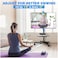 Rolling TV Stand with Shelf for 23-70 inch TVs up to 88lbs, Portable Mobile TV Cart with Silent Wheel, Tilt &amp; Height Adjustable Universal Corner TV Stand for Bedroom, Living Room, Office