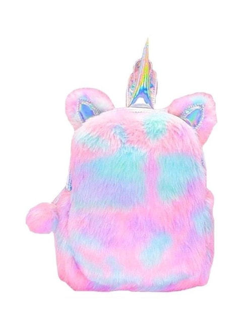 Generic Plush Unicorn Backpack Pink/Blue