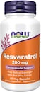 NOW Supplements, Natural Resveratrol 200 mg with Red Wine Extract, 60 Veg Capsules