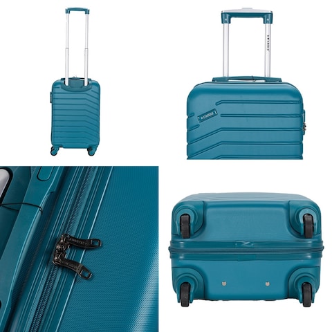 Single Hardside Spinner ABS Trolley Luggage With Number Lock 20 Inches