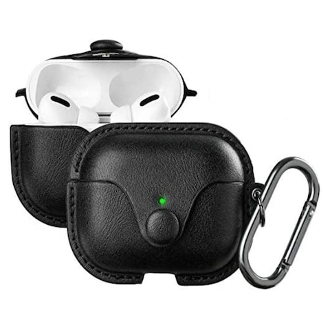 Protective Leather Case Cover For Apple Airpod Pro Black