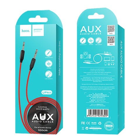 Hoco UPA11 AUX Audio Cable - 1 Meter - Red