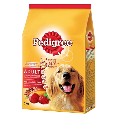 Buy Pedigree Liver And Vegetable Adult Dog Food 3kg in UAE