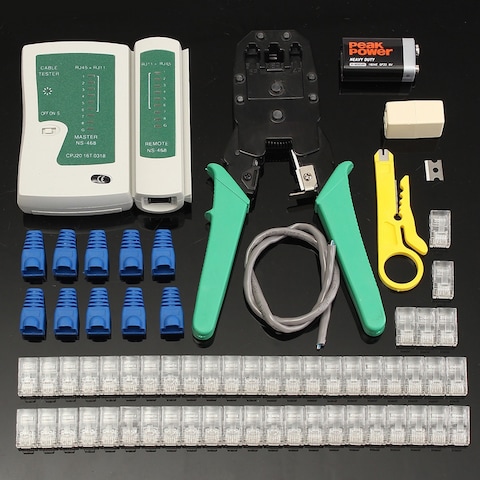 Generic-Ethernet LAN Kit Cable Fine Quality Crimper Crimping Tool Wire Stripper RJ45 Cable Tester