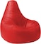 Luxe Decora Faux Leather Tear Drop Recliner Bean Bag Cover Only No Filling (XL, Red)