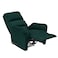 In House Velvet Classic Recliner Chair - Dark Green - AB09