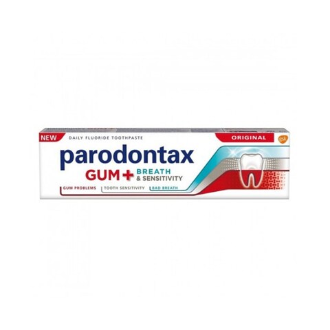 Parodontax Toothpaste Gum Plus Breath &amp; Sensitivity Original 75ml