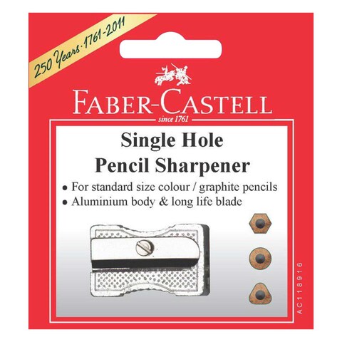 Faber Castell Carded Single Hole Sharpener 1 Piece