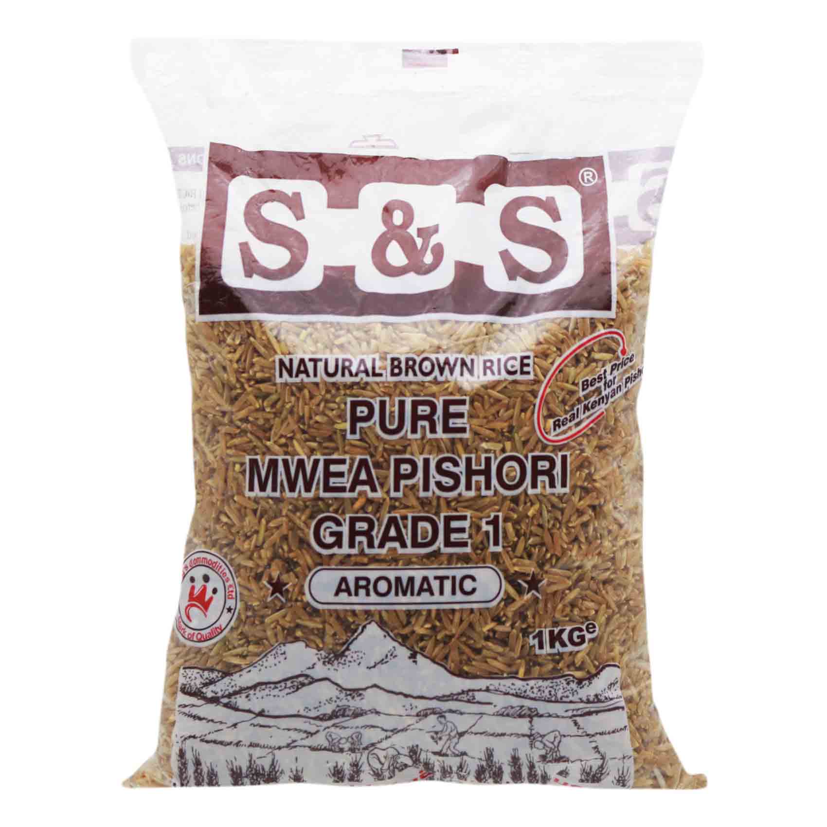 S&amp;S Natural Brown Rice 1Kg