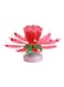 Generic Rotating Lotus Flower Musical Candle 6 X 11Centimeter