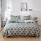 Luna Home-Queen/Double size Bedding Set of 6 pieces, Geometric Design.