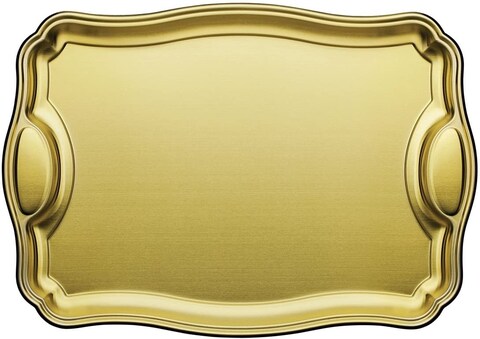 Tramontina Stainless Steel Tray 42 X 29 cm With Handles Gold Coulored