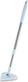 AIWANTO Long Handle Cleaning Brush Tub Bathroom Tile Scrub Brush Multifunctional Scrubber Triangle Sponge Extendable Brush with Good Grib (Blue)
