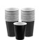 Party Time 24-Piece Black Poly Paper Hot And Cold Paper Cups 9ounce