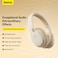 Baseus Bowie D05 Wireless Bluetooth Headset: HiFi Stereo Sound, 70-Hour Playback, Foldable Design, Low Latency, Dual Device Connection, Perfect for Music &amp; Gaming Beige