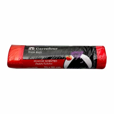 Carrefour Trash Bags, Peach, 70x90 cm - 15 Pieces