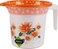 Royalford 1.25L Floral Ring Mug- Rf11715 Strong And Durable Multi-Purpose Plastic Mug, Unbreakable And Easy To Clean Bathroom Tumbler, Perfect For Bathroom Orange