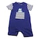 LA Collection Baby Boy Short Sleeve Shorts Romper_Navy_12-+