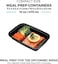 Vsell24 50Pc 16Oz 470Ml Disposable Microwave Containers With Lids Black Bpa Free For Take Out Food Bowls Salad Container