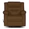 In House Velvet Rocking &amp; Rotating Recliner Chair - Brown - NZ30