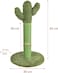 Cat Scratching Post, Natural Scratching, Cactus Shape Scratching Post, Cat Play, Cozy Cat Scratching, Green Color, 65 cm height
