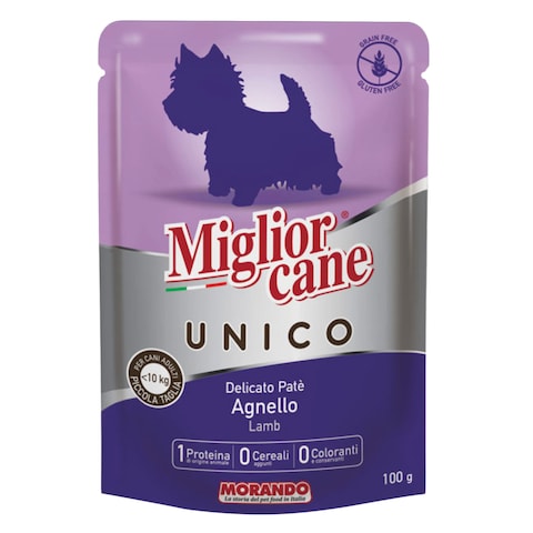 MIGLIORCANE DOG POUCH W/LAMB 100G