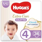 Buy Huggies Extra Care Culottes Size 4  9-14 kg 36 Diaper Pants in UAE