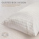 Hotel Linen Klub Deyarco Glofresh Quilted Box Pillow Queen (50 x75cm) - 700grams Soft Fiber Filling, 125GSM Microfiber Satin Fabric, Soft and Glossy Finished