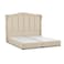 In House Shumt Linen Bed Frame - King - 200x200cm - Light Beige