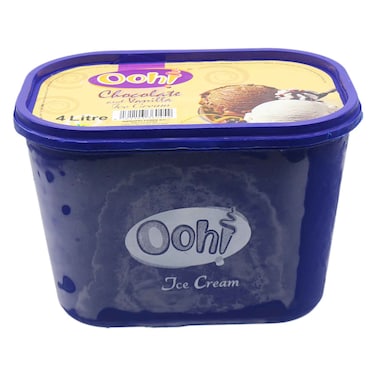 Ooh! Vanilla &amp; Chocolate Ice Cream 4L Tub