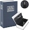 Rubik Book Safe with Combination Lock, Home Dictionary Diversion Hidden Secret Metal Safe Box for Money Jewelry Passport 18.5 x 11.5 x 5.5 cm - Navy Blue Small
