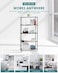 Generic 5-Tier Wire Shelving Bathroom Storage 5 Shelves Unit Metal Kitchen Storage Rack(Black) (5-Tier)
