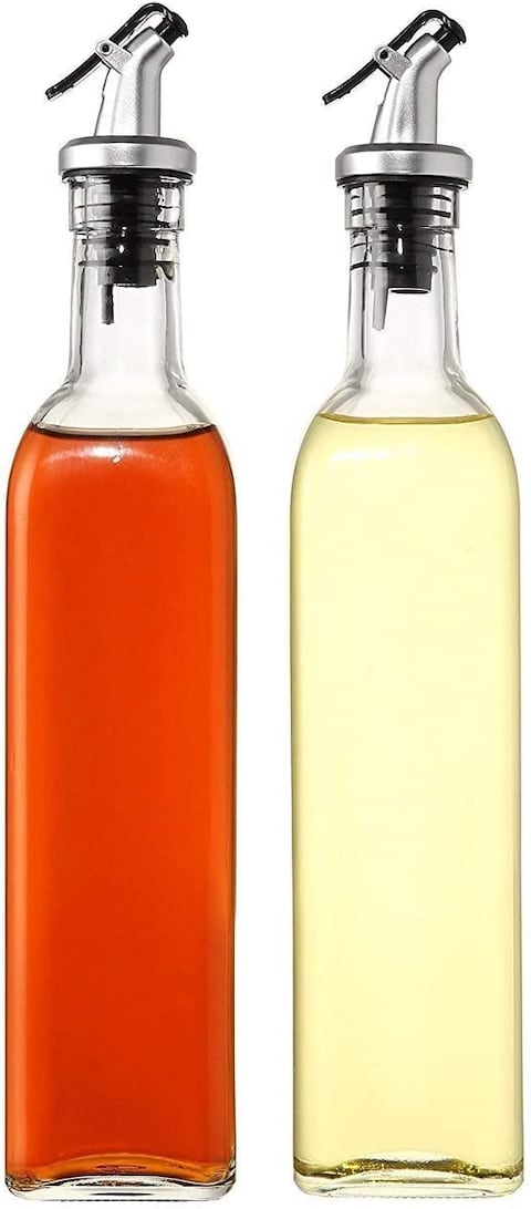 Glass Oil Bottle, Vinegar Pouring Dispenser for Dining Table and Kitchen (250ML)