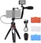 DMK Power Coopic Vk-01 Smartphone Phone Video Film Making Recording Microphone Kit Filmmaker Mini Tripod With Shotgun Video Mic Video Rig For Iphone 11 Pro Max X 8 Plus 7 Plus Samsung Huawei Etc.